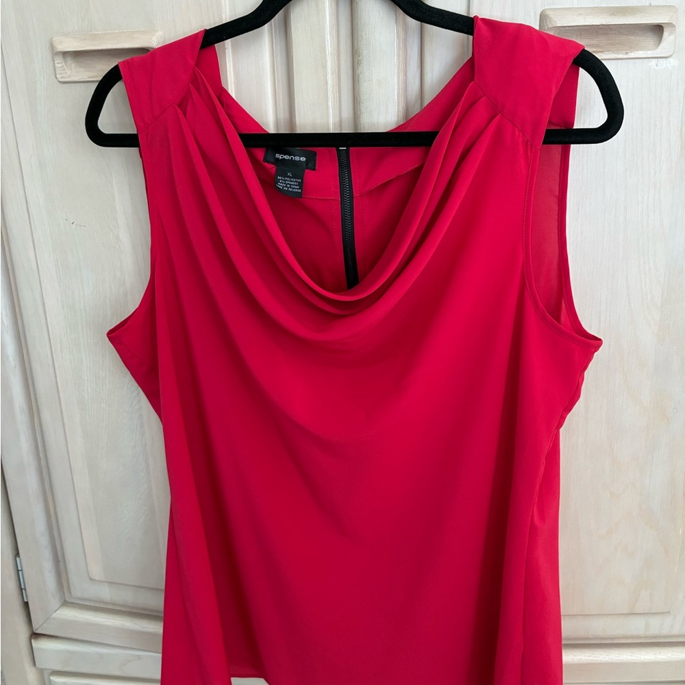 Beautiful‎ Spense cowl neck red top